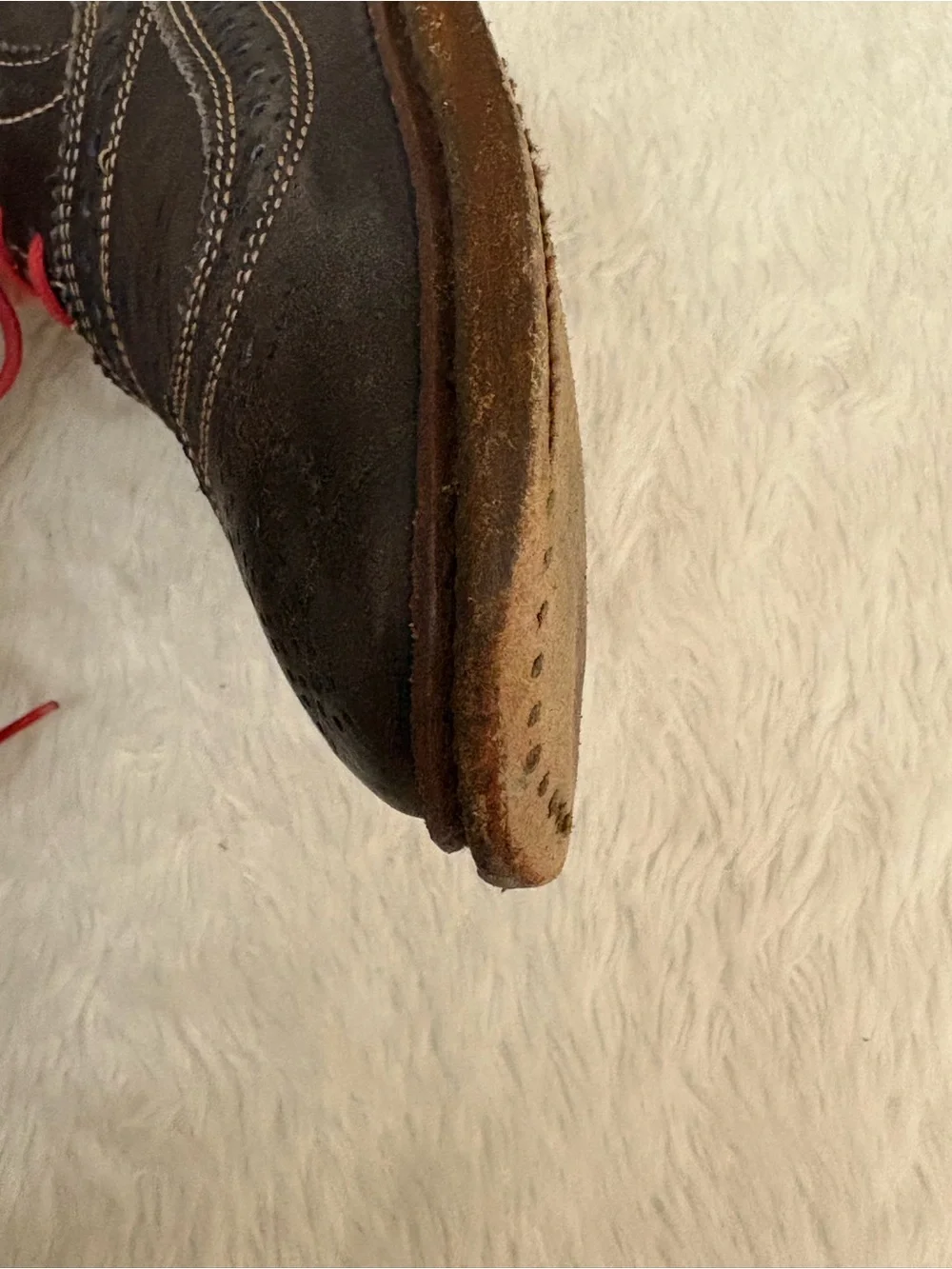 Allen Edmonds 11 Neumok Leather Wingtip Dress Blue Shoes Signs Wear At Insole